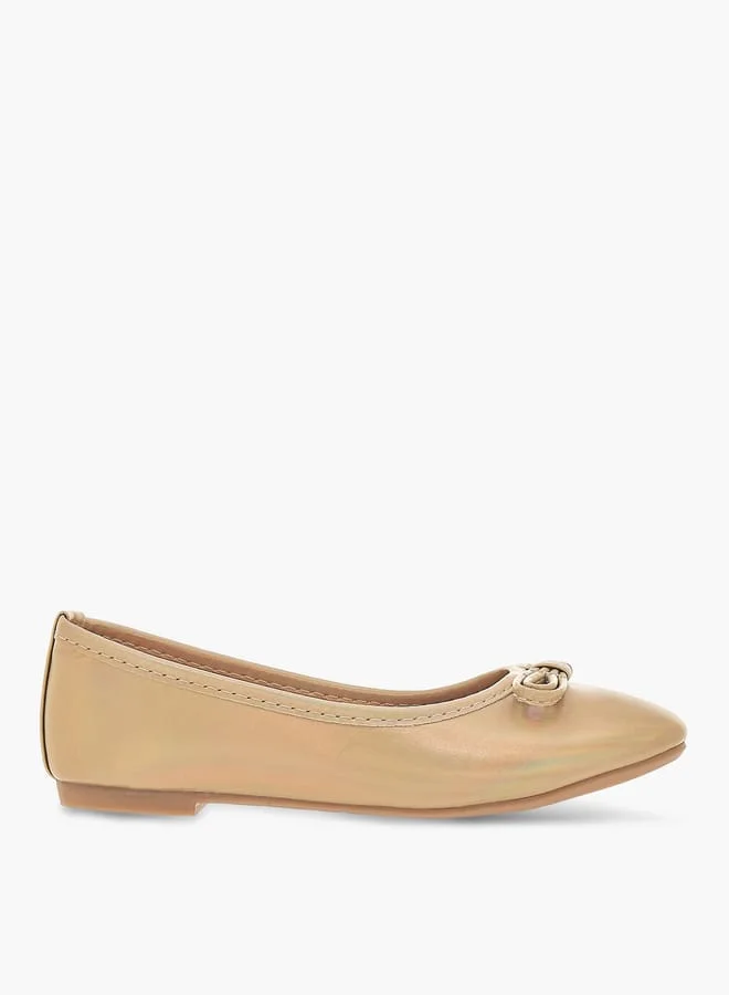 فلورا بيلا من شو إكسبرس Girls Bow Accent Slip-On Ballerina Shoes