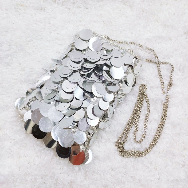 Spring Fashion Explosive Women'S Dinner Sequin Evening Bag Shoulder Bag Large Mobile Phone Bag All-Match Party Beaded Embroidered Bag - Image 2