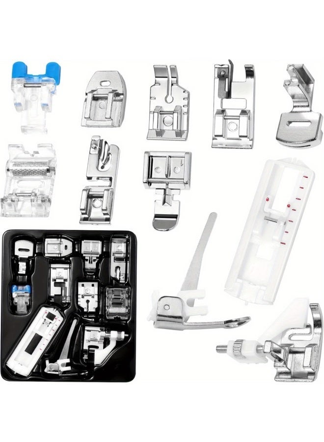 Goolsky 11 Pcs Sewing Machine Presser Feet Set for Low Shank Snap-On Sewing Machine Singer, Brother, Janome, Babylock, Kenmore, Euro-Pro, White, Juki, New Home Sewing Machines - Image 1