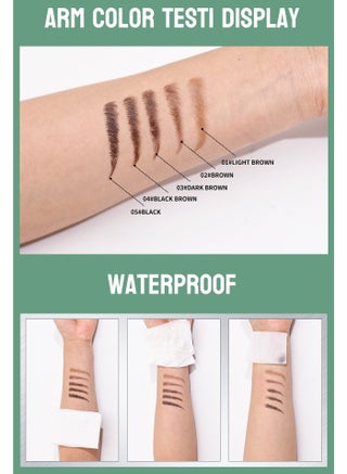 Dark Brown Waterproof & Sweatproof Eyebrow Pencil 4-Tips , Long-lasting makeup,Beauty eyes Smudge Resistant,Benefit Soft Finish - view 2