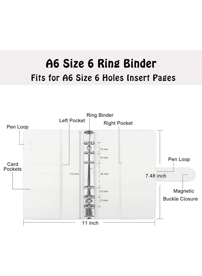 Budget Envelope,A6 Pu Leather Budget Binder, Cash Envelopes for Budgeting, Cash Envelopes Organizer Saving Money Planner Notebook With Clear Pockets Saving Binder,Grey - Image 3