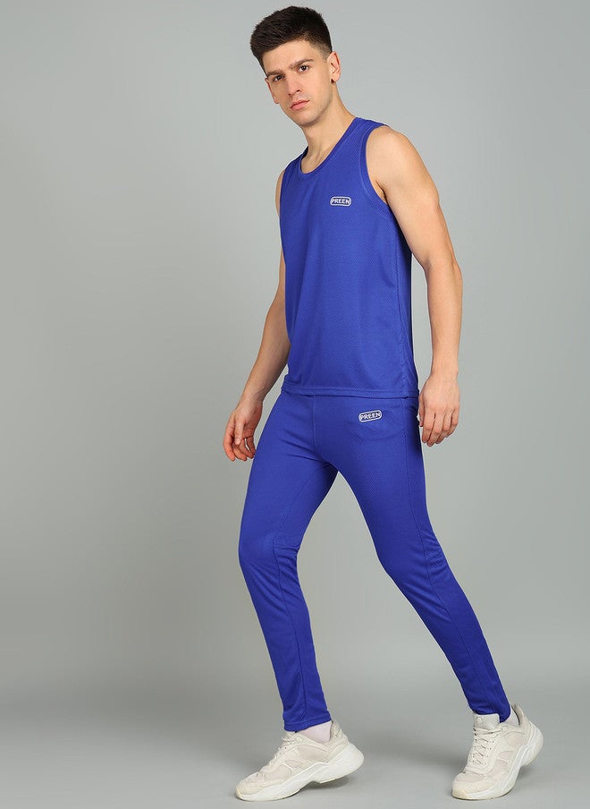 PREEN Self Design Round Neck T-Shirt With Trousers Co-Ords - Image 4