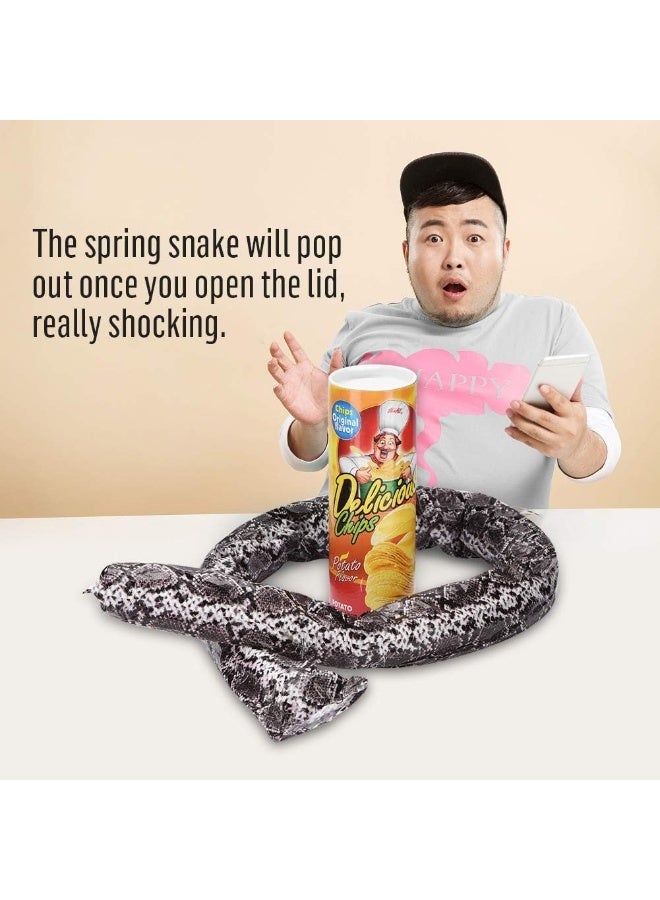 Scary Snake Prank Toy Fun Toys, Azonee The Potato Chip Snake Can Jump Spring Snake Toy Gift, Party Decoration Jokes, Gag Toys, for April Fools’ Day and Halloween Party, 1 Pieces - Image 3