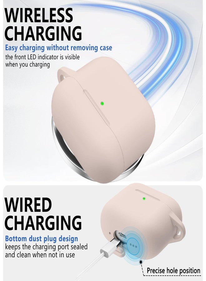 Ljusmicker for AirPods 4 Case Cover 2024 with Cleaner Kit,Soft Silicone Protective Cover for Apple AirPods 4th Generation Cases for Women Men,AirPod 4 Case Accessories with Keychain-Milk Tea - Image 4
