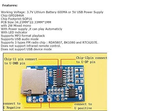 CentIoT - GPD2846A TF Card MP3 Decoder Board 2W Amplifier Module - Image 2