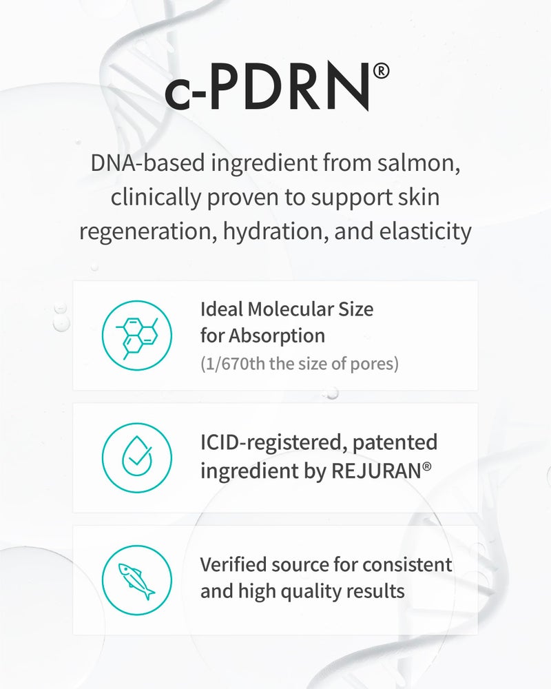 REJURAN أمبولات علاج الرطوبة REJURANÂ®، c-PDRNÂ® - سيروم وجه مرطب عميق للرطوبة الفورية والدائمة، مهدئ، تعزيز حاجز البشرة، قفل الرطوبة مع PDRx. العناية بالبشرة الكورية (1.01 أونصة سائلة) - Image 4