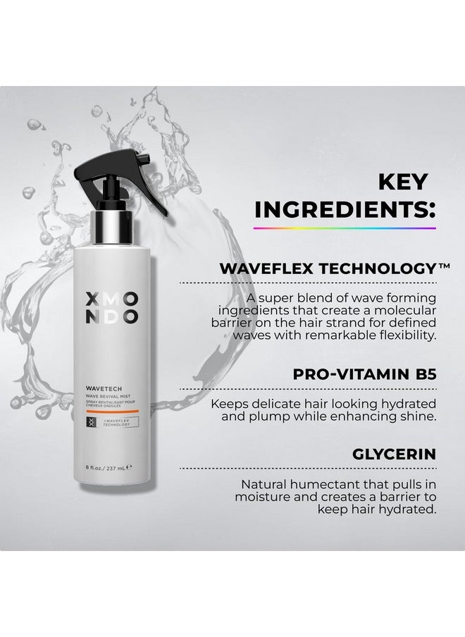 XMONDO XMONDO Hair Wavetech Wave Revival Mist | Vegan Formula with Pro-Vitamin B5 and Essential Nutrients for Glowing Frizz Free Waves, 8 Fl Oz 1-Pack  - Image 4