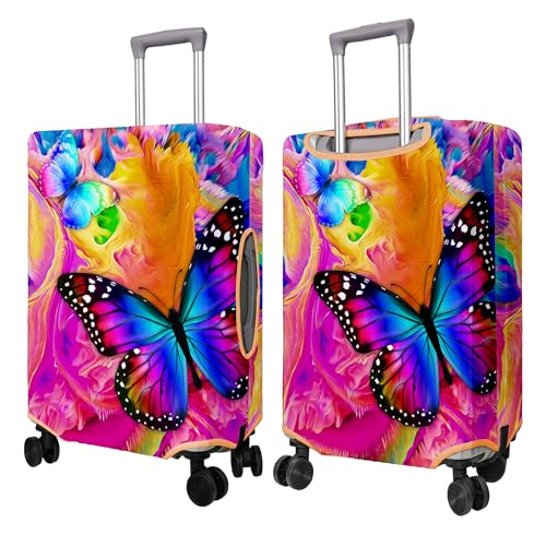 PtRug Travel Luggage Cover Suitcase Protector Fits 1832 Inch Wheel Covers PatternedTravel Related Items Flower Luggage Protector Elastic L - Image 3
