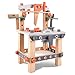 varbertos Wooden Tool Bench for Kids Toddlers Pretend Play Workbench Set Workshop Workbench Construction Toys Gift for 3 4 5 Years Old Girls  Boys - Image 4