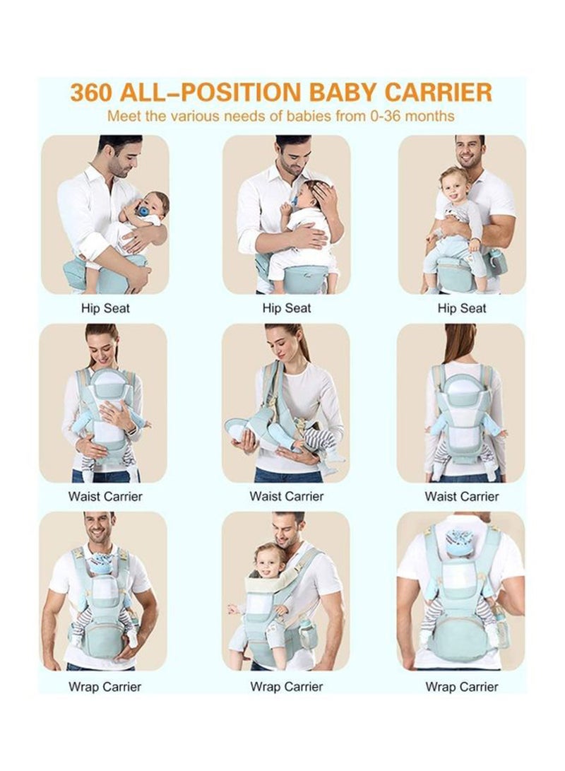 Cool Baby Multifunction Baby Strap Waist Stool Hip Seat Baby Carrier, Suitable For 0-36 Months Baby, 6 In 1 Carrying Mode,Adjustable Size, Very Suitable For Hiking Shopping Trip - Image 2