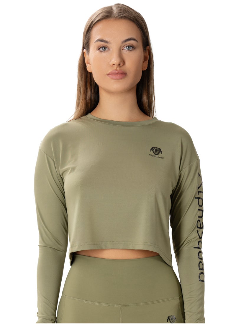 AlphaSquad AlphaSquad Longsleeve Crop Top for Women  - Image 1