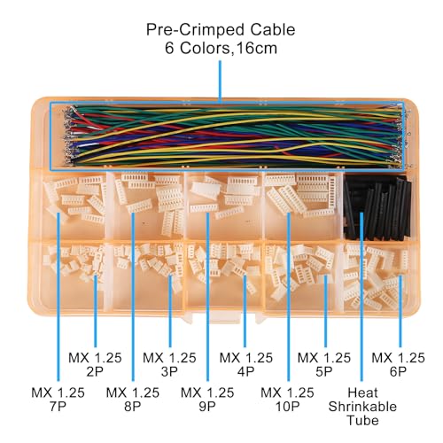 SHUTAO 1.25mm Connectors Plug Kit with 15cm Pre-Crimped Cable Wire 2/3/4/5/6/7/8/9/10/12 PIN House Compatible with JST GH Molex PicoBlade Connector 1.25mm Pitch - Image 3