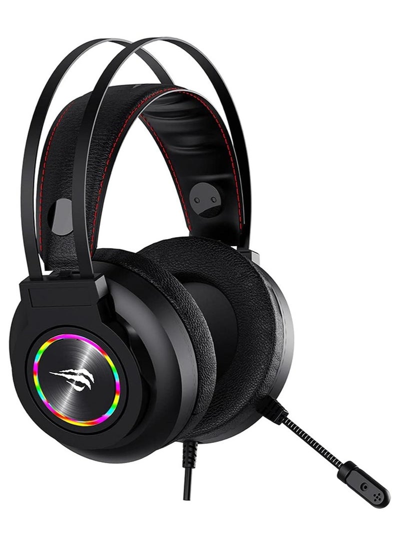 Gamenote H654d Illuminated RGB Multi-Surround Gaming Headphones for PC, PlayStation 4 and Xbox by Havit - Image 2