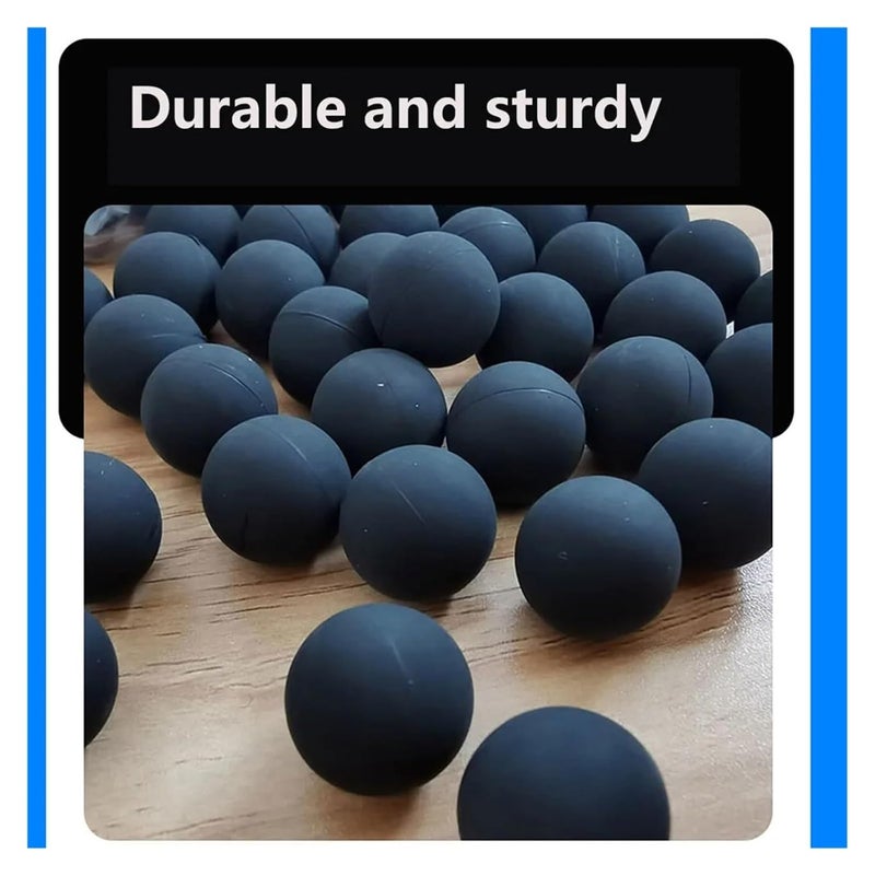 Black Solid Rubber Balls 11mm 30 Pieces - Image 3