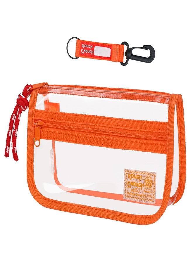 RE ROUGH ENOUGH Rough Enough Clear Pencil Pouch Case Bag for Girls Boys Kids Adults School Office Stationary Pencil Organizer Art Supplies - Image 1