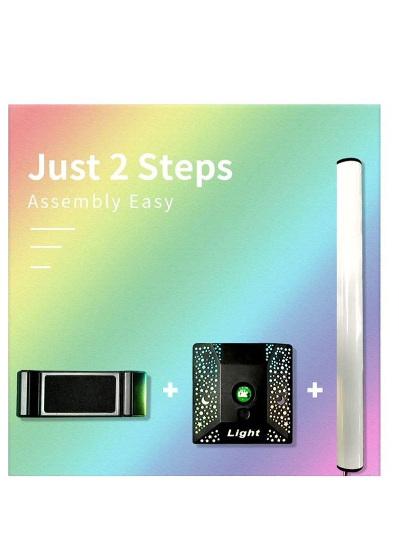 حامل سماعة رأس RGB مع منفذ شاحن USB، حامل سماعة رأس للألعاب على المكتب، حامل سماعة رأس على قاعدة لألعاب الطاولة على سطح المكتب، ملحقات سماعة الرأس