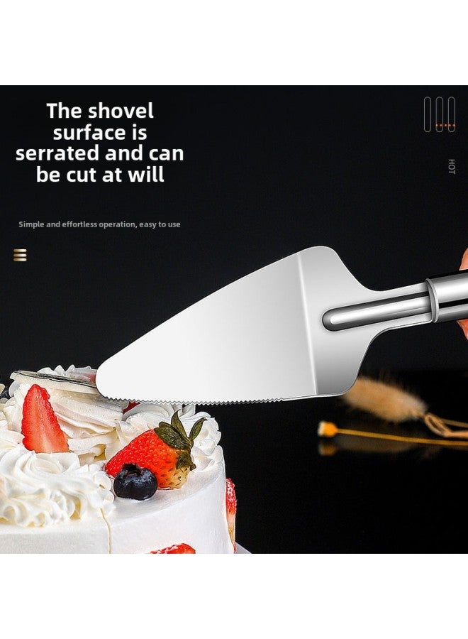 Stainless Steel Pizza Hob Single And Double Wheel Roller Pizza Wiper Triangular Shovel Baking Utensils Pizza Burger Shop Special-Specifications:Toothed Single Wheel Lace Pizza Cutter - Image 5