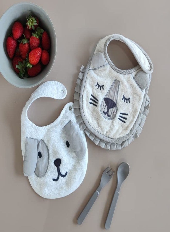 Masilo 100% Soft Towelling Cotton Burping Cloth & Bibs Gift Set for Newborn Baby-Absorbent & Soft Bibs for Babies, (1 x Burp Cloth) - Puppy - Image 3