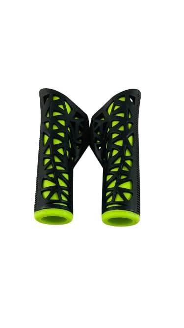 Shrenik Cycle Handle Grip 12.5cm Length Dual Soft Rubber Non Toxic Anti-Slip MTB/City Bicycle Bike (Black-Green) - Image 2