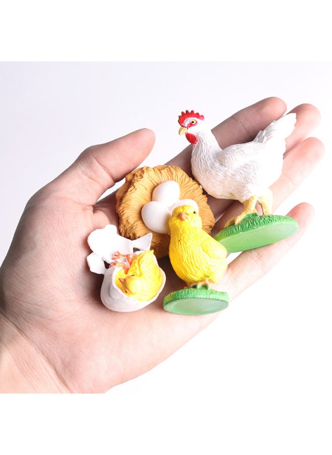 Miniature Realistic Animal Models Growth Cycle Toys Including Butterfly Rooster Ant Frog Turtle Mosquito Educational Playsets-Color: Trumpet White Fox 4 Barreled  - Image 4