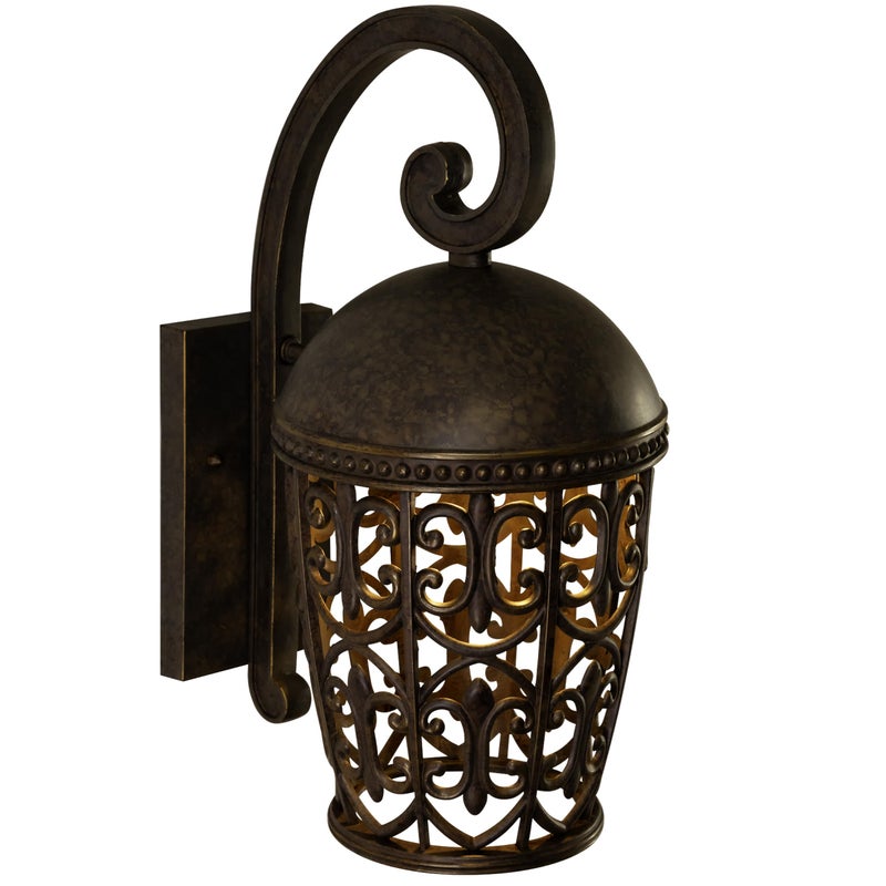 DESIGNERS FOUNTAIN Amherst 1-Light Outdoor Wall Lantern Sconce, Burnt Umber, 97591-BU - Image 1