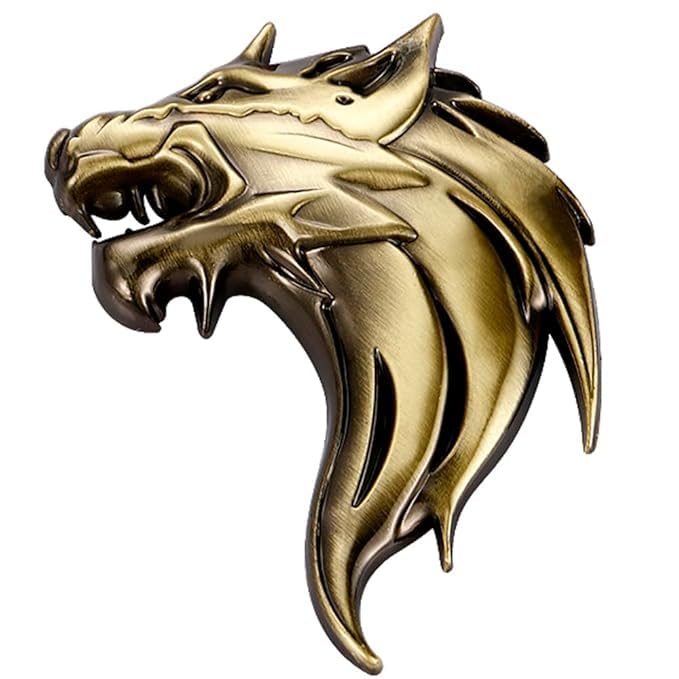 OAN 3D 2 Pcs Wolf Metal Chrome Sticker Logo Fender Badge Emblem Waterproof Self-Adhesive Non-Rusting Decal for Cars & Bikes (8 cms X 6 cms appx) (Metalic, Set of 2) - Image 2