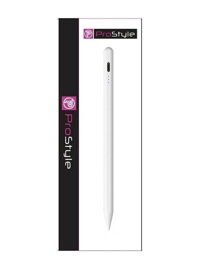 Prostyle - Universal Stylus Pen for Touchscreens – Compatible with iOS & Android Devices, including iPad, iPhone, Laptops, Samsung Phones & Tablets – Ideal for Drawing & Handwriting - White - Image 1