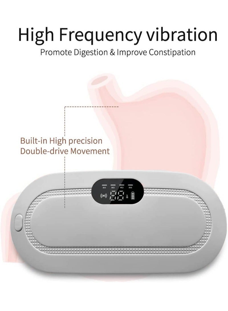 HaLunhi Portable Cordless Heating Pad for Menstrual Cramps Relief, Heating Pad for Stomach,Menstrual Heating Pad with 3 Heat Levels and 4 Vibration Massage Modes Portable Electric Fast Heating Belly Wrap Belt - Image 5