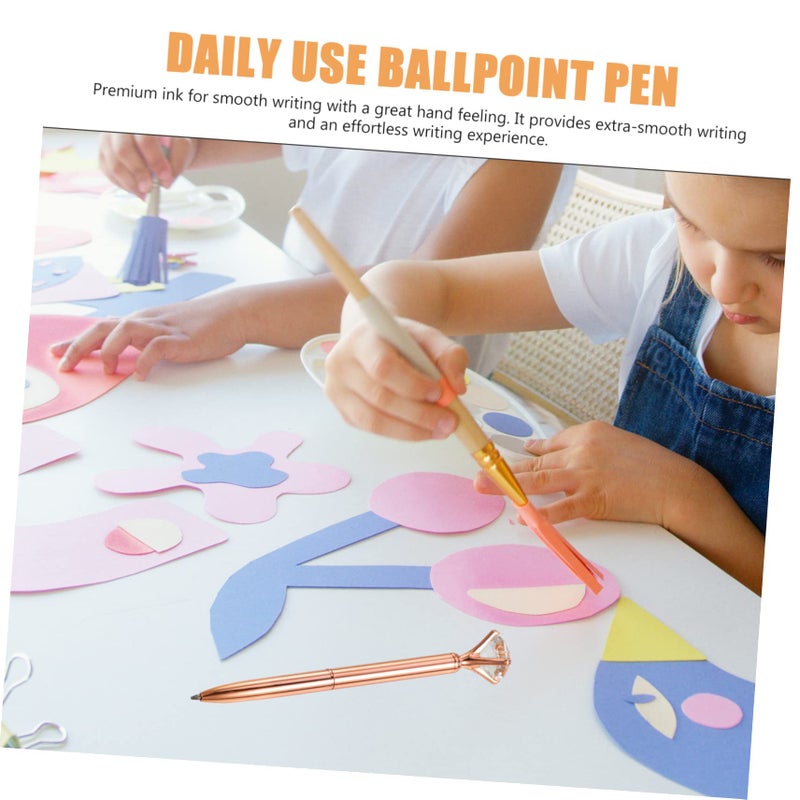 4Pcs Diamond Shape Ballpoint Pens Quick Dry Ink Smooth Writing For School Projects - Image 4