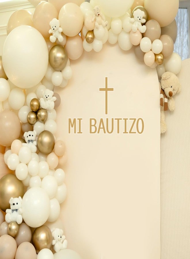 Ramciyo Mi Bautizo Decal Sign - Baptism Party Decorations Mi Bautizo Backdrop Sign, God Bless Christening Confirmation Religious First Holy Communion Party Backdrop Sign - Image 3