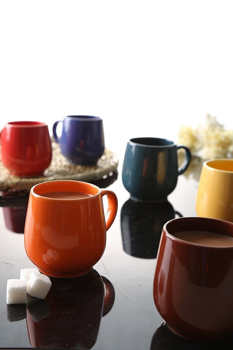 Kittens KITTENS Ceramic Tea Cup Set of 6 Microwave and Dishwasher Safe Food Grade Material Multi Color  - Image 1