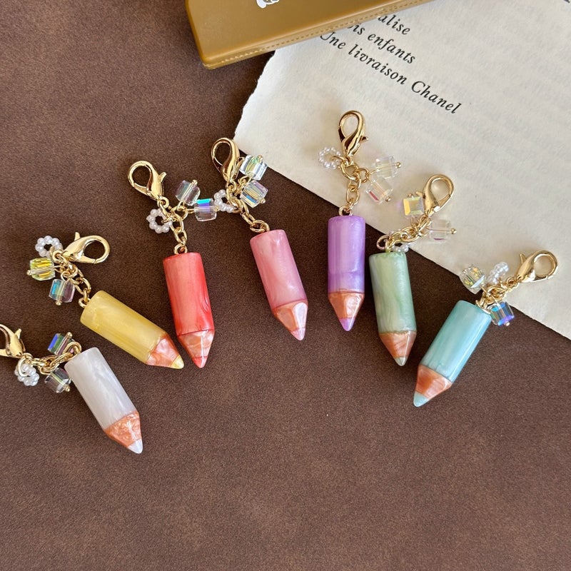Colorful Sand Pencil Keychain - Image 2