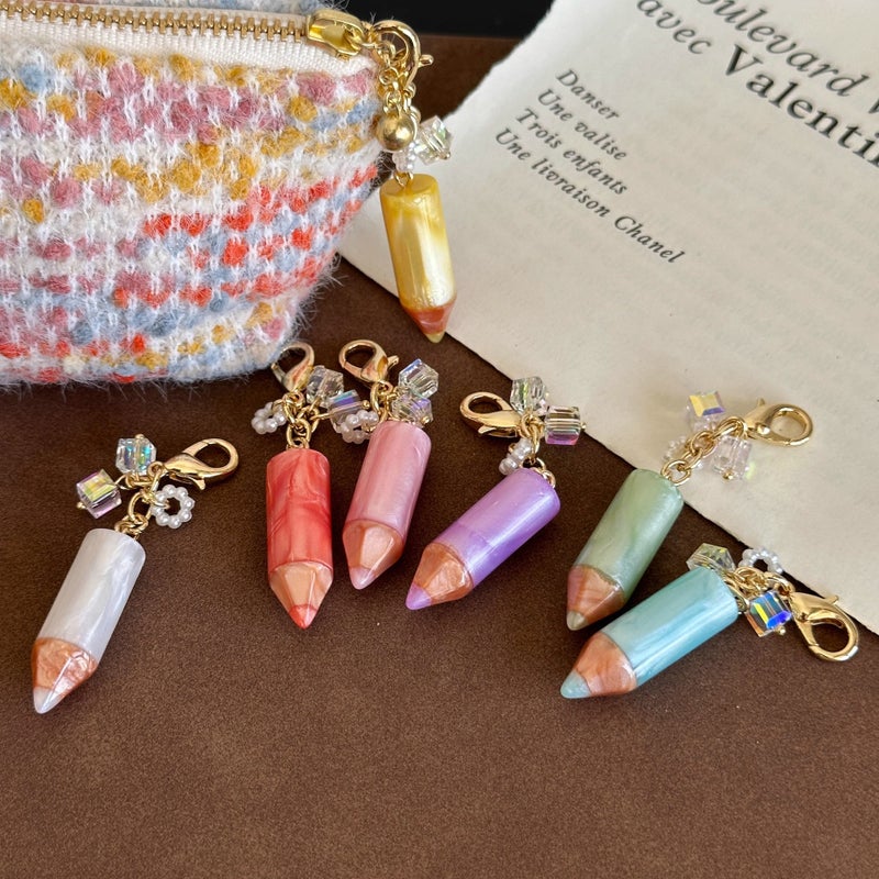Colorful Sand Pencil Keychain - Image 3