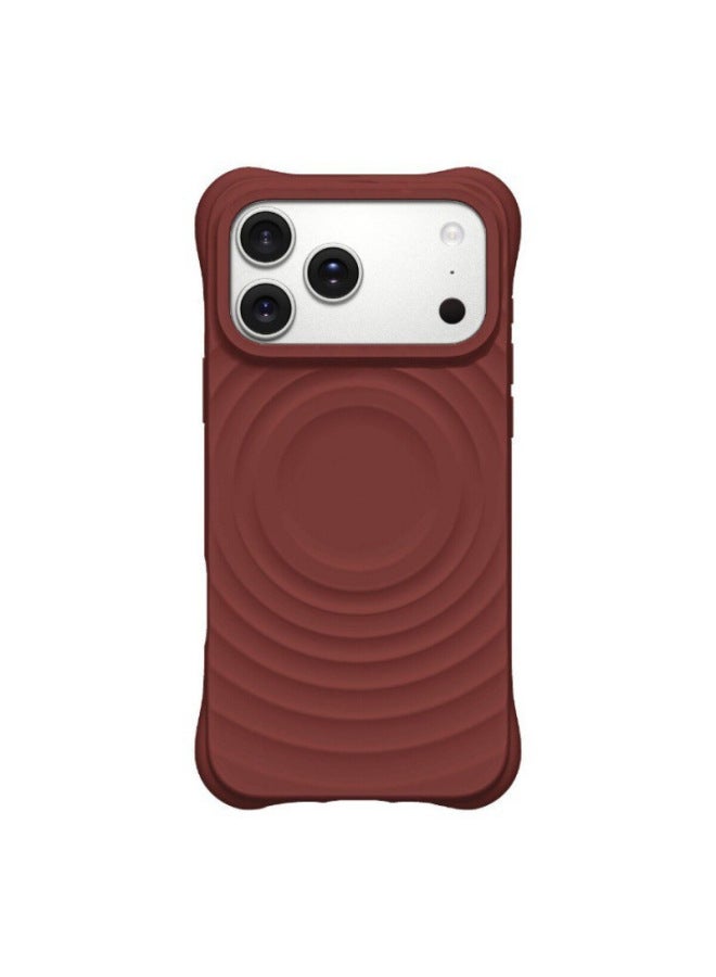 Suitable For Iphone 17 Pro Max Phone Case Apple 17 New Ripple Liquid Silicone Magnetic Anti-drop Protective Case