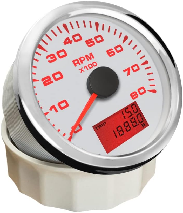 ELING Universal Tachometer Tacho Gauge 8000RPM with 8 Colors Backlight - Image 2