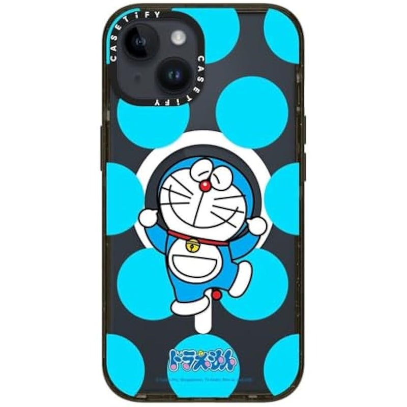Casetify Impact Case for iPhone 14 【Doraemon Co-Lab / 8.2ft Drop Protection/Compatible with Magsafe】 - Dancing Doraemon - Clear Black - Image 5