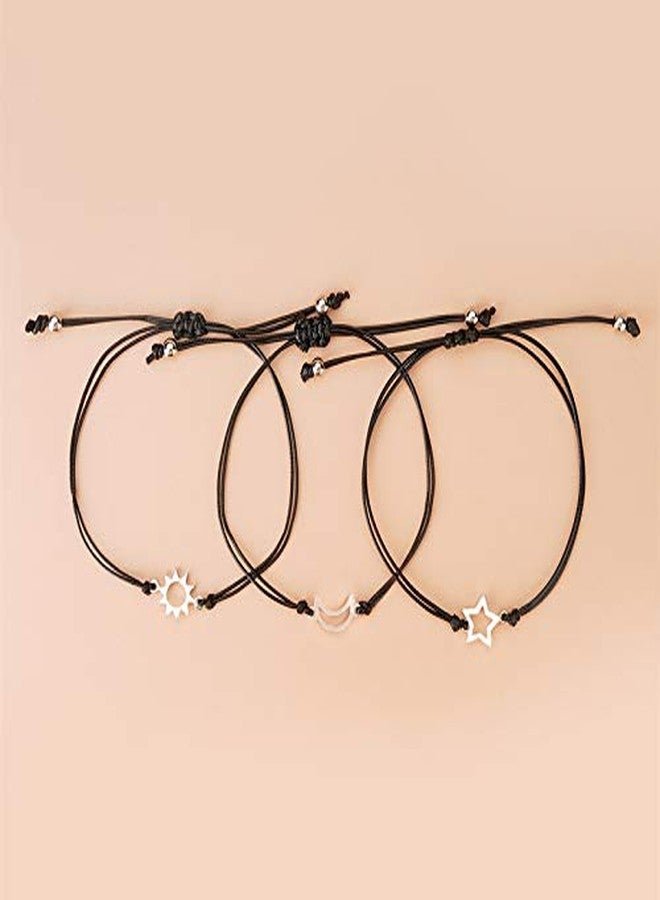 Xiyantiji Pinky Promise Bracelete Friendship Gifts for Women Men Matching Bracelets for Best Friends Sister Mother Daughter Bracelets Gifts 3Pcs - Image 2