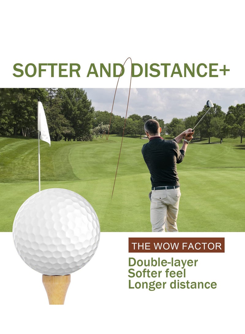 Zikra Golf Bag Accessories Set - Includes Hi-End Leather Case, Golf Balls, Rangefinder, Tees, Brush, Divot Knife, Scorer, and Ball Clamp,Golf Gifts for Men and Women - Image 2