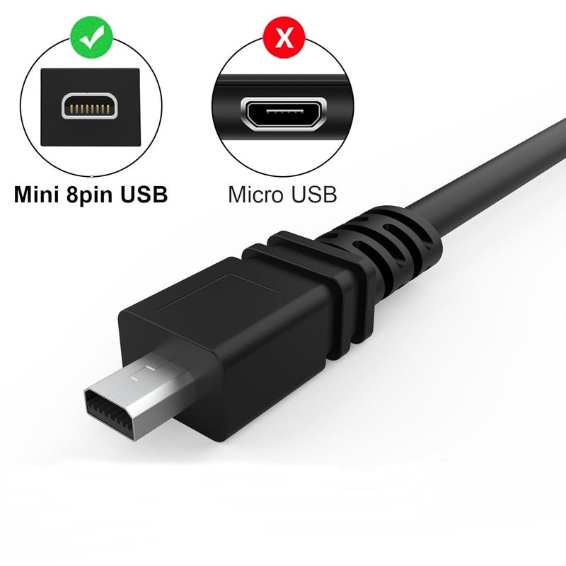 Toeasor كابل USB بديل UC-E6 UC-E23 UC-E17 لنقل الصور متوافق مع كاميرا نيكون الرقمية SLR DSLR D3200 D3300 D750 D5300 D7200 Coolpix L340 L32 A10 P520 P510 P500 S9200 S6300 والمزيد (3.3 قدم) - Image 3