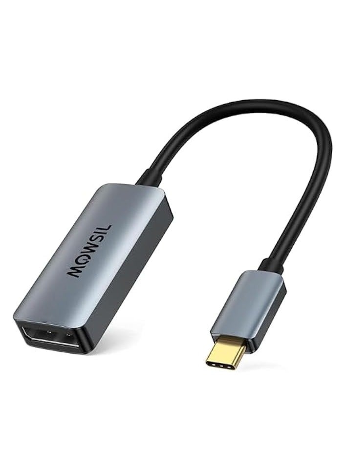 Mowsil USB C to DP Adapter 4K@60Hz, USB 3.1 Type C to DisplayPort Converter, Compatible with VR, MacBook Pro 2020, XPS 15, iPad Pro 2020, Surface Book 2, Galaxy S20/S10, iPhone15/15Pro - Image 1