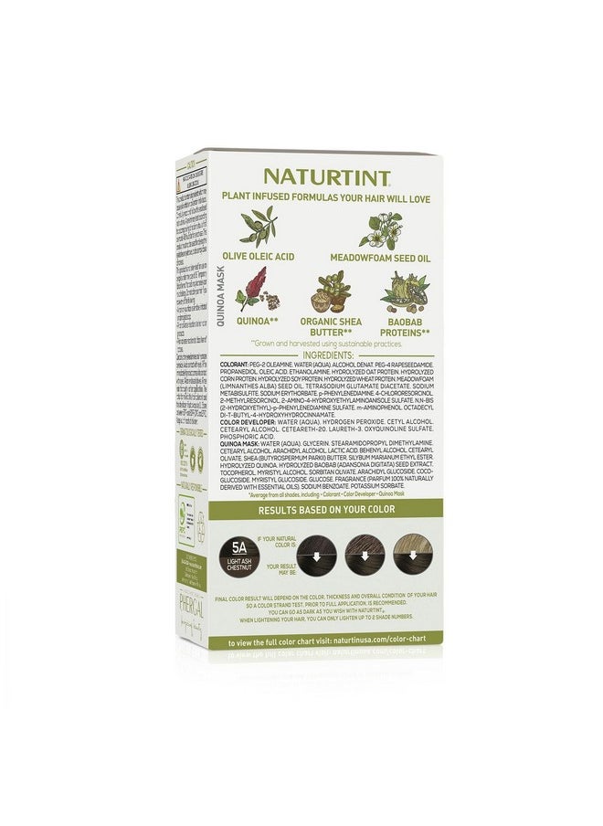 NATURTINT Permanent Hair Color 5A Light Ash Chestnut (Pack Of 1) Ammonia Free Vegan Cruelty Free Up To 100% Gray Coverage Long Lasting Results  - Image 3