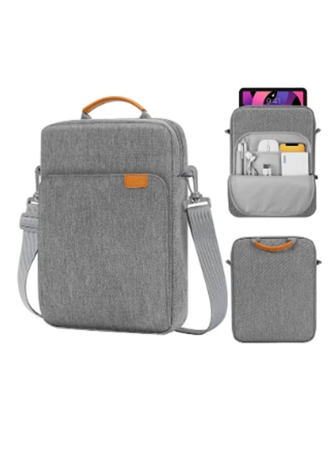 Arabest 9-11 Inch Tablet Sleeve Bag, Fits for iPad air 5 10.9 2022, iPad Pro 11 M2 2022-2018, iPad 10th 10.9, Air 4 10.9, Tab S8 2022, Handle Carrying Case with Shoulder Strap, Grey  - Image 1