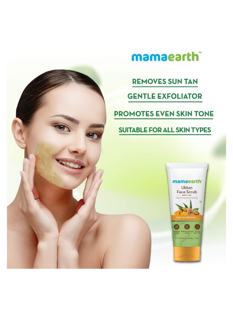 Mamaearth Mamaearth Ubtan Scrub For Face with Turmeric & Walnut for Tan Removal - 100g  - Image 3