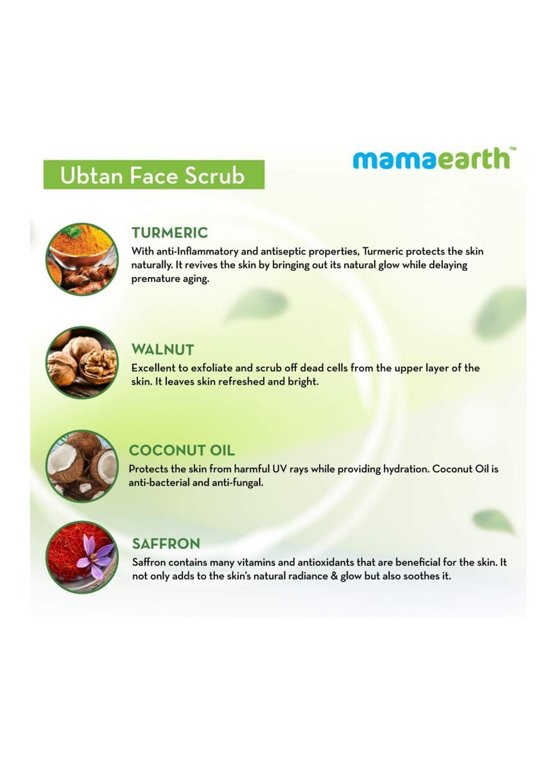Mamaearth Mamaearth Ubtan Scrub For Face with Turmeric & Walnut for Tan Removal - 100g  - Image 4