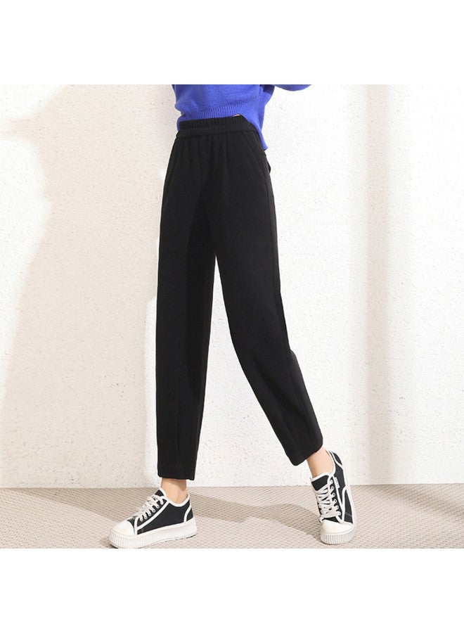XINYANG Corduroy Pants For Women - High Waist Slimming Carrot Pants With Cuffed Hem, Fleece-lined Winter Casual Trousers - Image 5