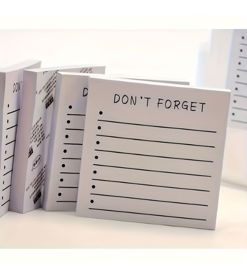 80 Sheets Self-Adhesive Sticky Notes Easy Write On Study Reminder Portable Reading Log Home School Office - Image 1
