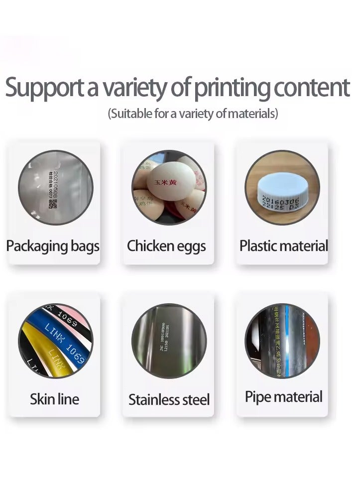 ديمين طابعة نافثة للحبر محمولة ذكية باللغة العربية M10 مع تصميم واجهة مستخدم جديد مقاس 4.3 بوصة وشاشة تعمل باللمس وآلة ترميز نافثة للحبر سريعة الجفاف لرمز الاستجابة السريعة ورمز الباركود وتاريخ الإنتاج ووقت الشعار ورقم الدفعة 600 نقطة في البوصة - Image 5