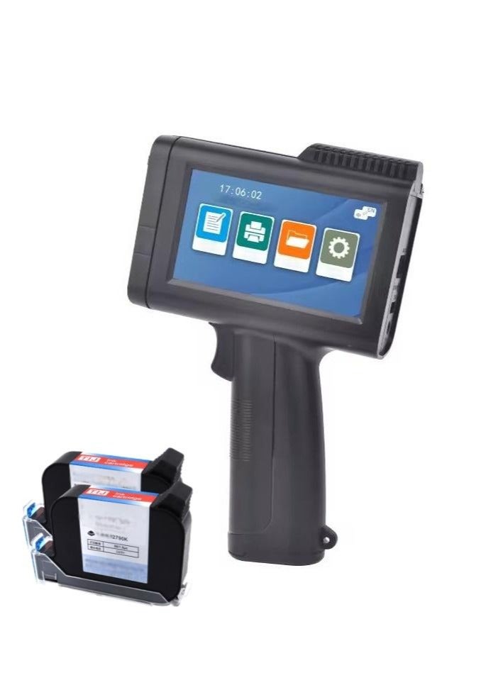 ديمين طابعة نافثة للحبر محمولة ذكية باللغة العربية M10 مع تصميم واجهة مستخدم جديد مقاس 4.3 بوصة وشاشة تعمل باللمس وآلة ترميز نافثة للحبر سريعة الجفاف لرمز الاستجابة السريعة ورمز الباركود وتاريخ الإنتاج ووقت الشعار ورقم الدفعة 600 نقطة في البوصة - Image 1