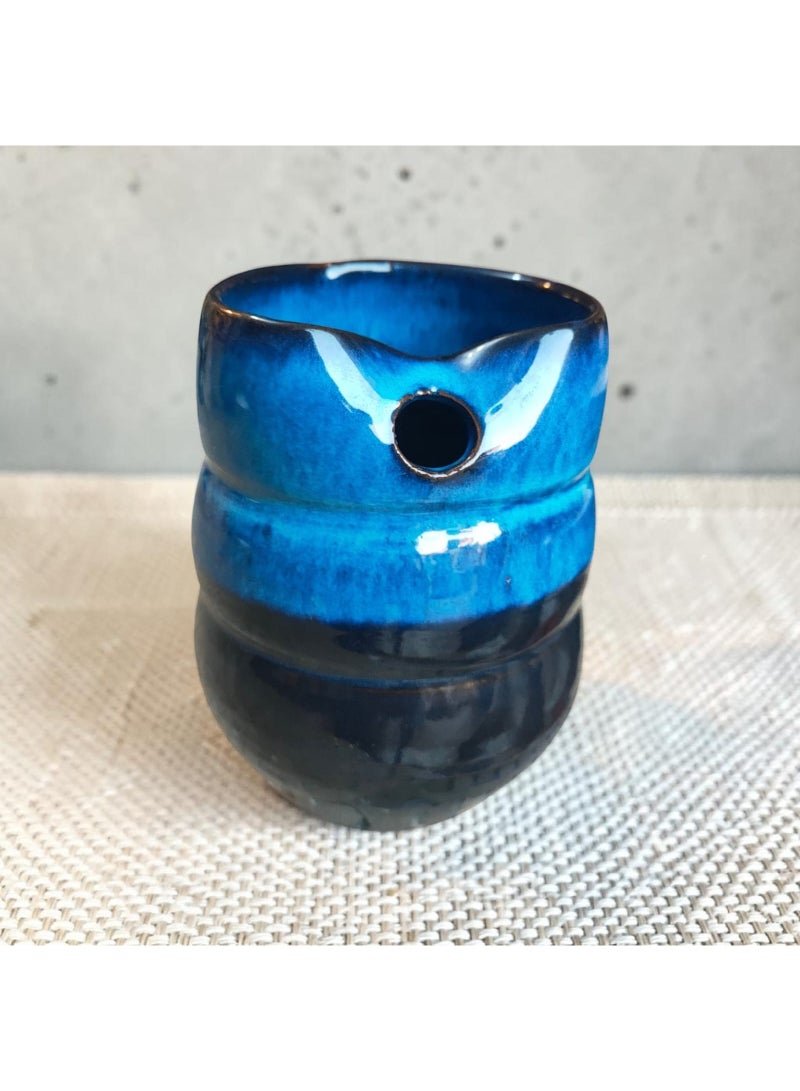 color zone pottery A distinctive and uniquely designed 200ml iced coffee mug; microwave-safe and handcrafted from pottery and ceramic. - Image 3