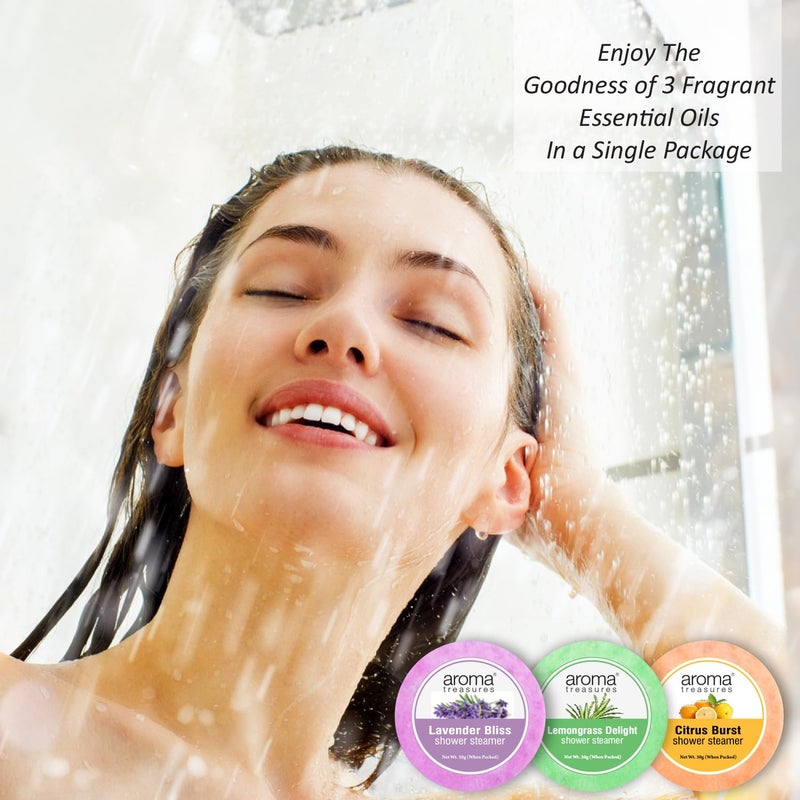 Aroma Treasures Shower Steamers  Aromatherapy Shower Bursts  Lavender Lemongrass  Orange Pack of 6  Relaxing  Energizing Spa Experience  Natural Essential Oils  Gift Set for Wellness - Image 4